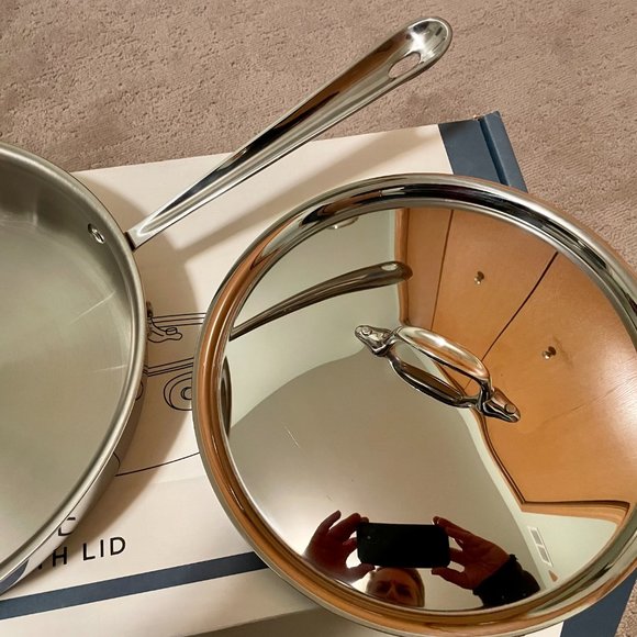 All Clad D3 Stainless 3 Qt Saute Pan w/ Lid - Picture 4 of 5